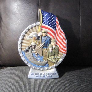 Jim Beam "We Proudly Support Our Troops" Military Decanter